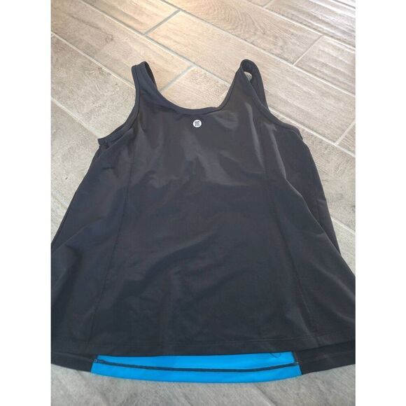 Women's Juno Active Tankini Swim Top Blue and Black Size 1x‎ - Picture 4 of 7